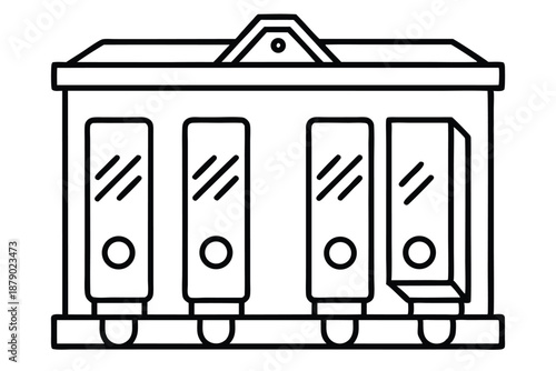 breaker panel line art silhouette vector illustration