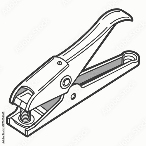 Mechanical pliers illustration