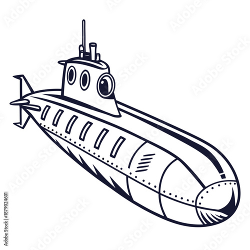 Cartoon submarine