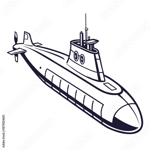 Illustrated submarine