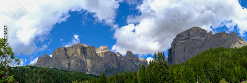 Overview of the Dolomites in summer