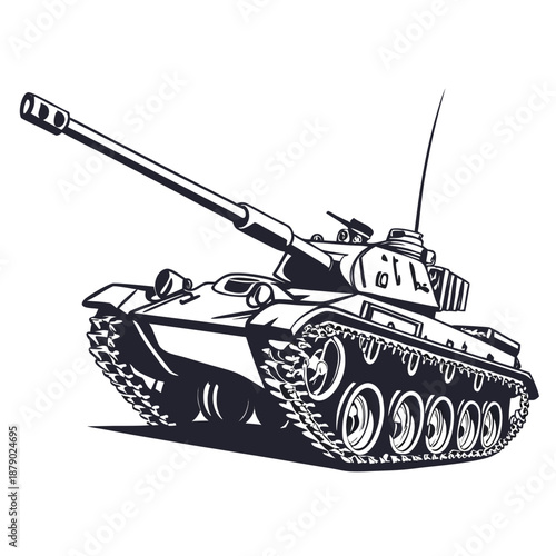 Military tank illustration