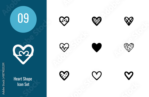 Heart Shape Set with Various and Styles