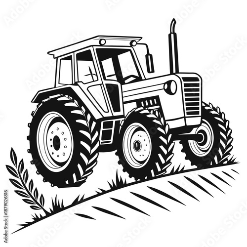 Tractor in a field