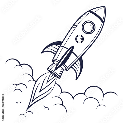 Rocket launching into space