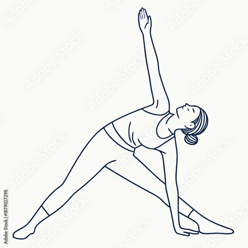 Woman performing yoga pose