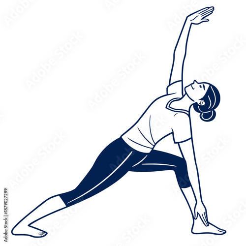 Woman performing side plank exercise
