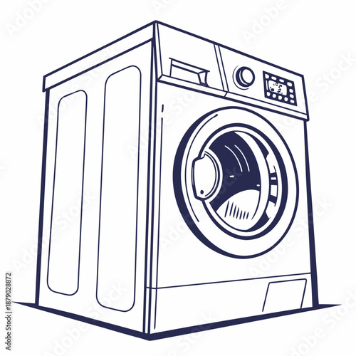 Illustrated washing machine
