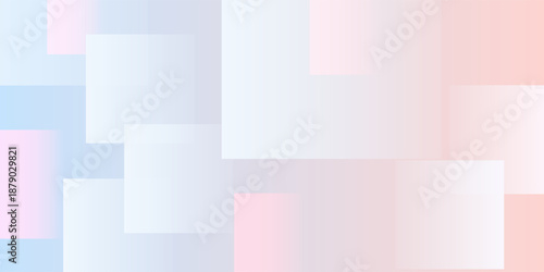 Pastel pink and blue blur backdrop with transparent shapes square. Light gradient vector banner. Background abstract purple sky. Soft blurred light bg. Pastel gradation water cover design.EPS 10