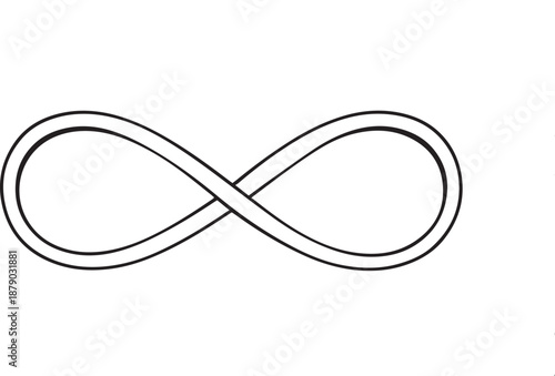 Infinity love symbol – Minimalist line art vector illustration
