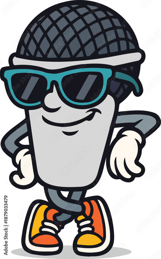 Obraz premium microphone character