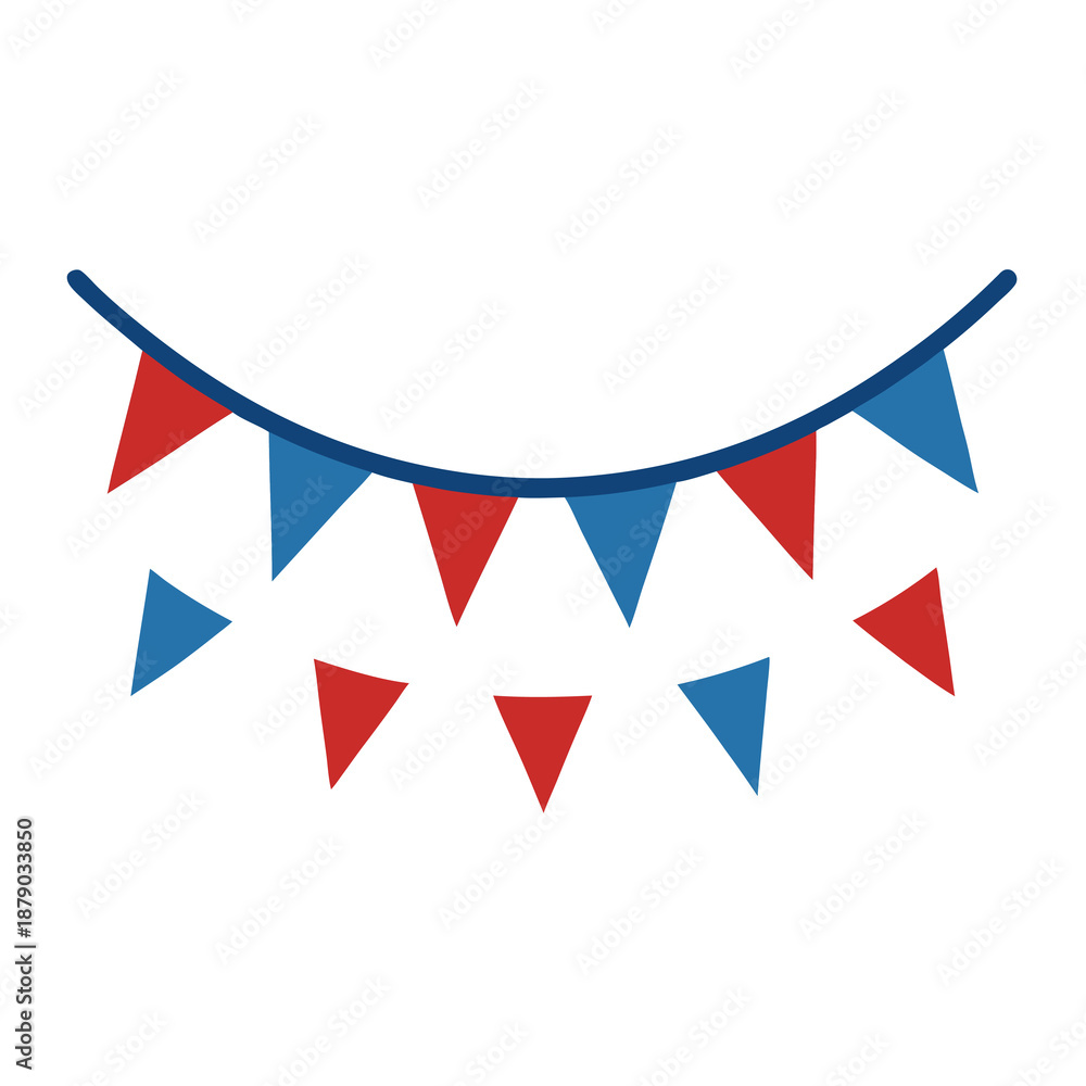 Obraz premium Bunting garland banner for memorial day style 