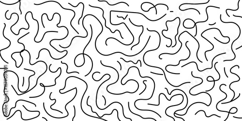 abstract pattern of irregular thin contour lines on white background, seamless pattern with abstract lines, seamless pattern with black and white stripes, natural printing illustrations of maps.