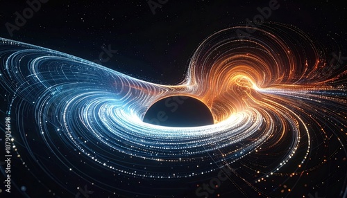 Black Hole Simulation with Accretion Disk and Light Bending.