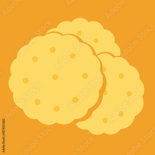Creem biscuits silhouette vector. 