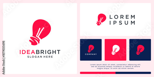 Idea bright logo design template.