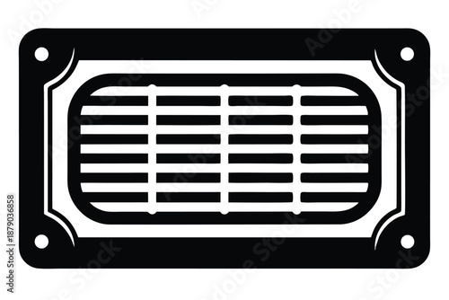 air vent grille line art silhouette vector illustration