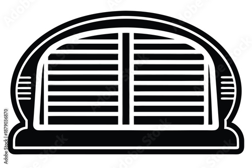 air vent grille line art silhouette vector illustration