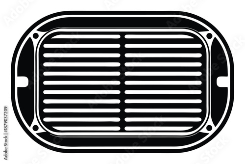 air vent grille line art silhouette vector illustration