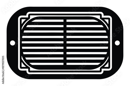 air vent grille line art silhouette vector illustration