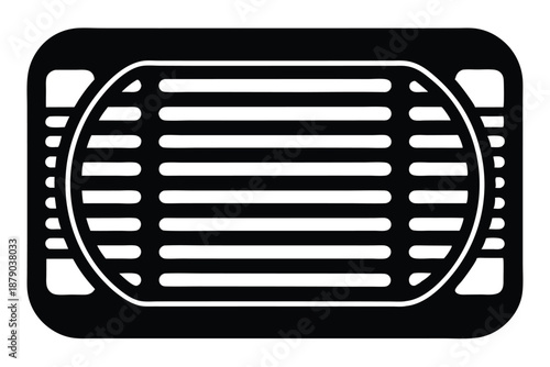 air vent grille line art silhouette vector illustration