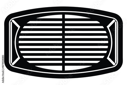 air vent grille line art silhouette vector illustration