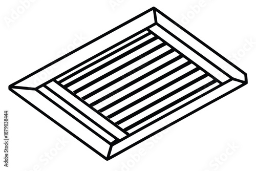 air vent grille line art silhouette vector illustration