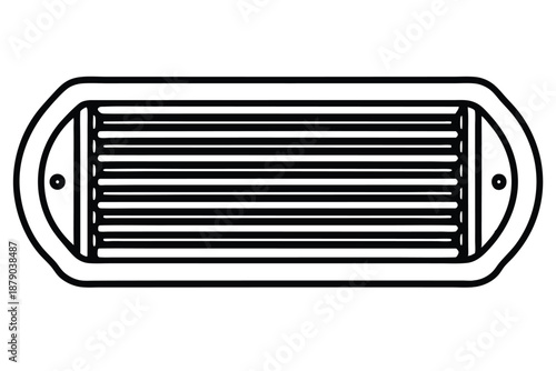 air vent grille line art silhouette vector illustration