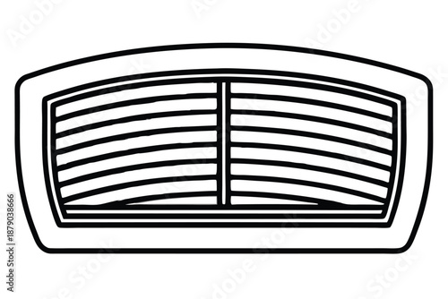 air vent grille line art silhouette vector illustration