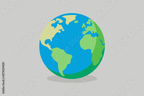 Mini Globe Earth Model Isolated on Transparent Background