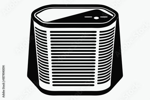 air purifier line art silhouette vector illustration