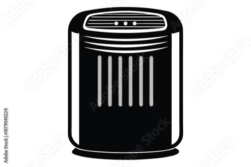air purifier line art silhouette vector illustration