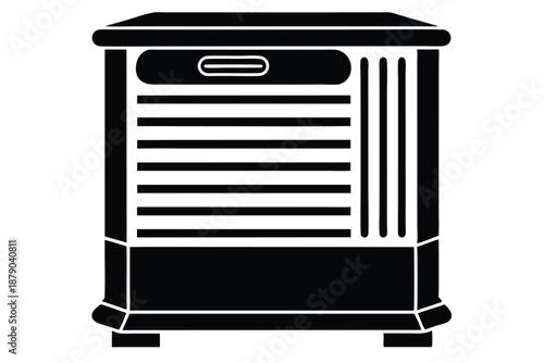 air purifier line art silhouette vector illustration