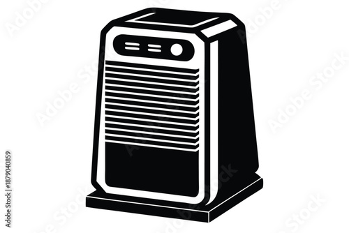 air purifier line art silhouette vector illustration
