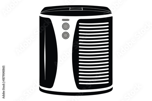 air purifier line art silhouette vector illustration