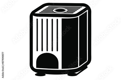 air purifier line art silhouette vector illustration