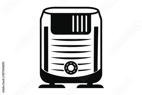 air purifier line art silhouette vector illustration