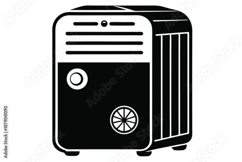 air purifier line art silhouette vector illustration
