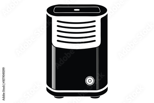 air purifier line art silhouette vector illustration