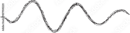 Hand drawn wavy chalk line stroke