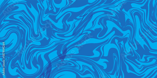 Blue Water Surface Seamless Pattern. Vector Sea Ripple. Abstract Distort Background with Waves. Swimming Pool Illustration