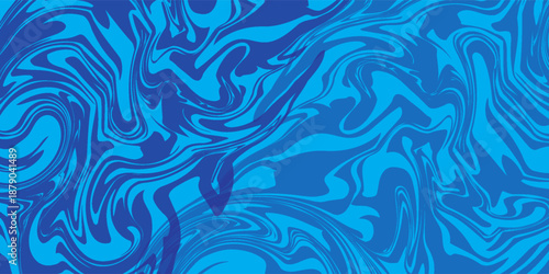 Blue Water Surface Seamless Pattern. Vector Sea Ripple. Abstract Distort Background with Waves. Swimming Pool Illustration