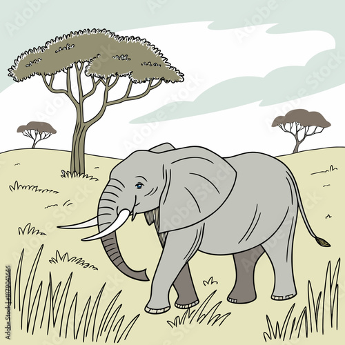 elephants in the grass