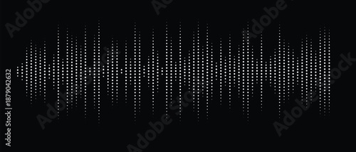 Halftone pattern background with white dots on black texture design graphic illustration. Resizable and Editable, EPS 10.