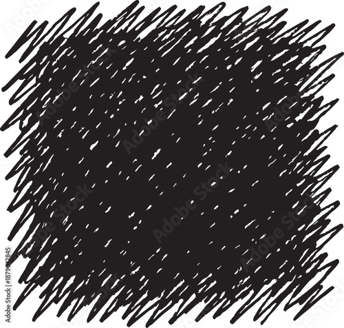 Hand drawn square scribble texture block