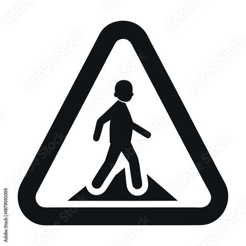 School crossing school sign silhouette vector 