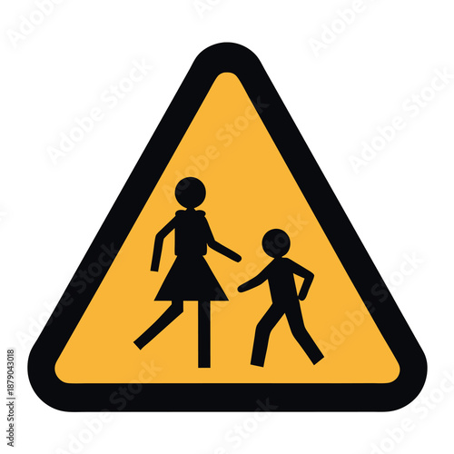 School crossing school sign silhouette vector 