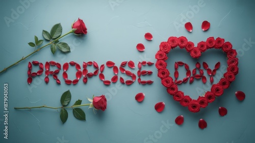 Celebrating propose day with roses.