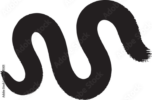 Hand drawn squiggle wavy line stroke