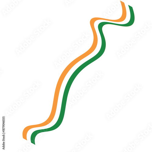 Indian Tricolor Ribbon Design in Flag Colors – Patriotic EPS Vector